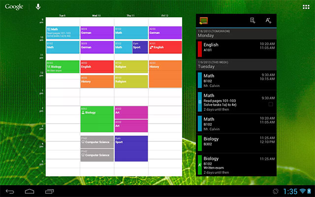 My Class Schedule Screenshot