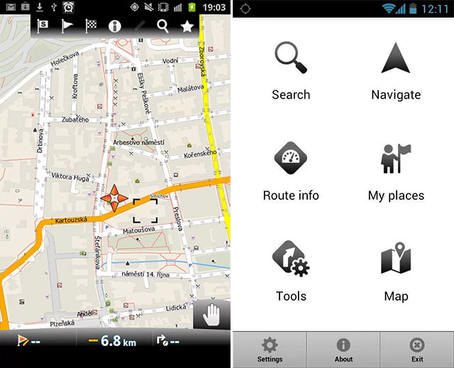 MapFactor GPS Navigation Screenshot